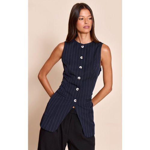 Gilet et à fines rayures et boutons / | Taille 38 - PrettyLittleThing - Modalova