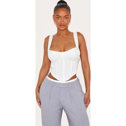 Shape Crop top tissé à détail corset - PrettyLittleThing - Modalova