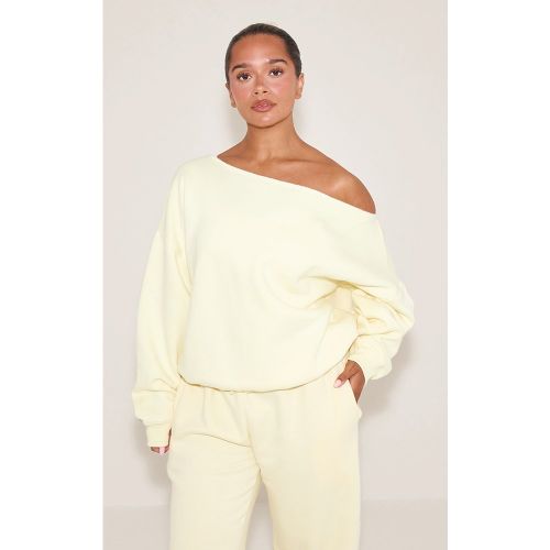 Coupe moulante Citron Sweat Bords francs Ample Sweatshirt - PrettyLittleThing - Modalova