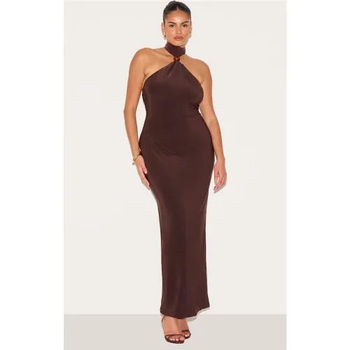 Plus Robe longue moulante à dos nu et perle - PrettyLittleThing - Modalova