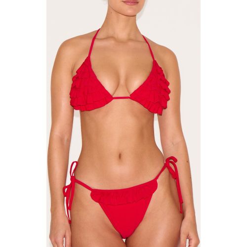 Bas de maillot de bain volanté à nouer sur les côtés - PrettyLittleThing - Modalova