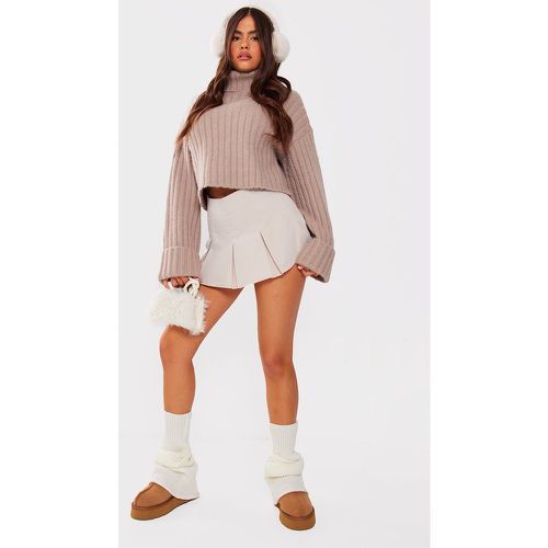 Jupe-short patineuse ajustée tissée plissée oversize - PrettyLittleThing - Modalova