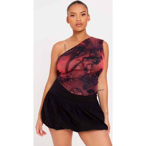 Plus Top en mesh imprimé cachemire asymétrique - PrettyLittleThing - Modalova