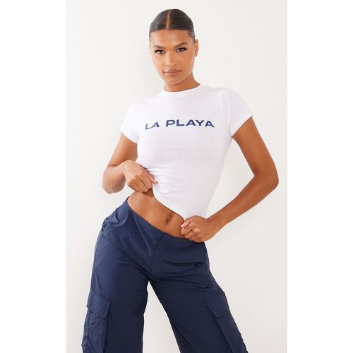 T-shirt long ajusté à imprimé La PLaya - PrettyLittleThing - Modalova
