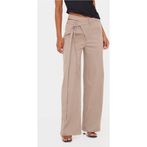 Pantalon de tailleur deluxe à détail bande superposée à la taille - PrettyLittleThing - Modalova