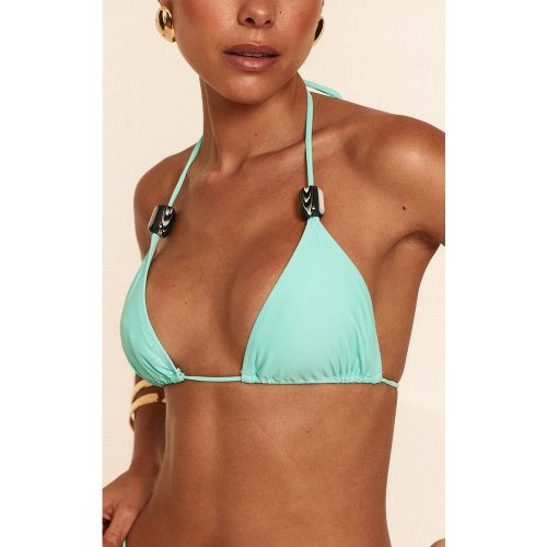 Haut de maillot de bain triangle à empiècements perles - PrettyLittleThing - Modalova