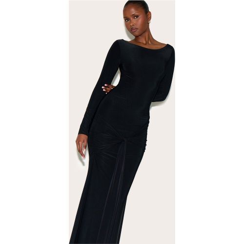 Robe Mi-longue Fluide Double Épaisseur, Taille Basse Nouée - PrettyLittleThing - Modalova