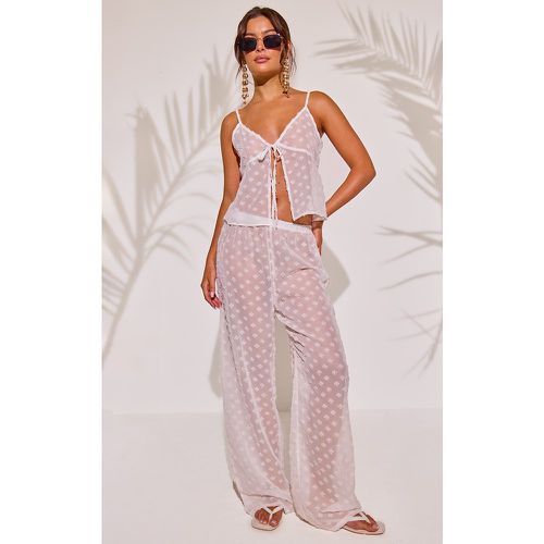 Pantalon large de plage texturé - PrettyLittleThing - Modalova