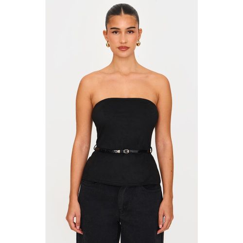 Top bustier long en suédine à ceinture - PrettyLittleThing - Modalova