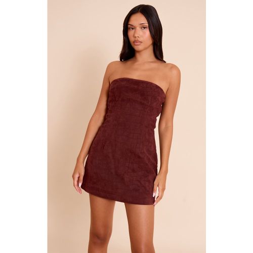 Mini robe bustier moulante en suédine | Taille 38 - PrettyLittleThing - Modalova
