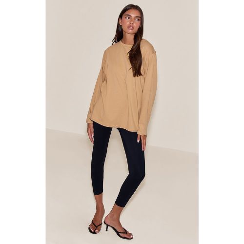 T-shirt oversize basique en coton à manches longues | Taille 38 - PrettyLittleThing - Modalova