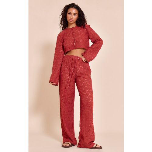 Pantalon droit en dentelle - PrettyLittleThing - Modalova