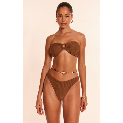 Haut de maillot de bain bandeau côtelé à anneau - PrettyLittleThing - Modalova