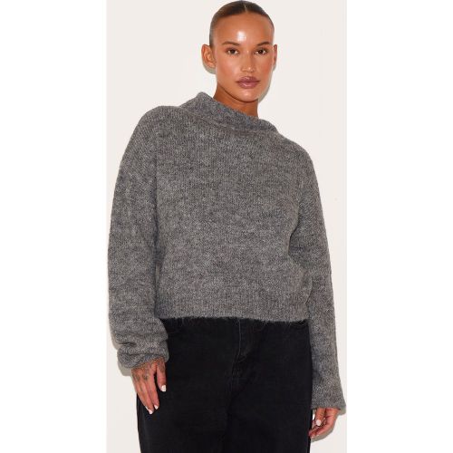 Plus Pull oversize en maille tricot chiné asymétrique et replié - PrettyLittleThing - Modalova