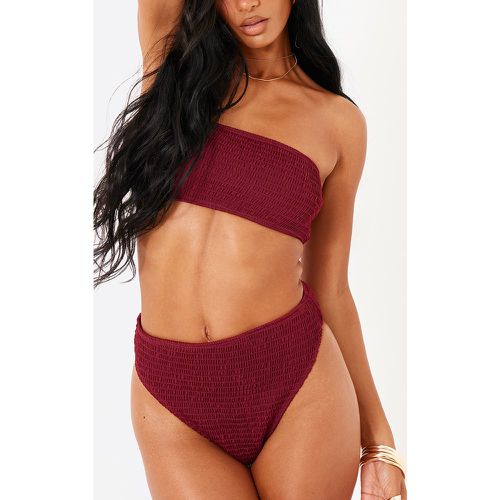 Bas de maillot de bain taille haute à détail froncé - PrettyLittleThing - Modalova