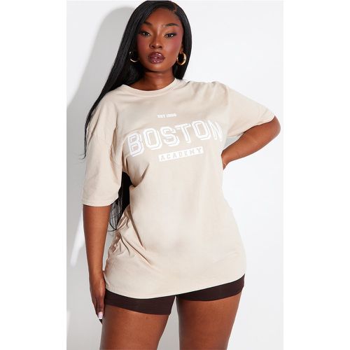 Plus T-shirt oversize imprimé Boston - PrettyLittleThing - Modalova