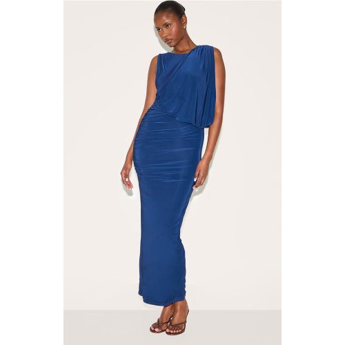 Robe longue moulante doublée froncée à détail drapé - PrettyLittleThing - Modalova