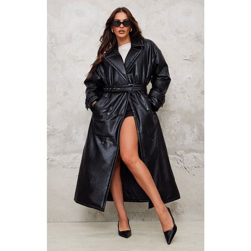 Trench long bouffant enduit - PrettyLittleThing - Modalova