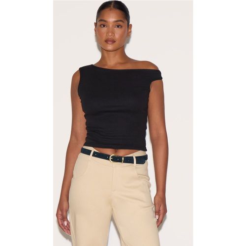 Débardeur asymétrique côtelé - PrettyLittleThing - Modalova
