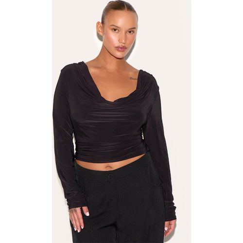 Plus Top moulant à col bénitier et manches longues - PrettyLittleThing - Modalova