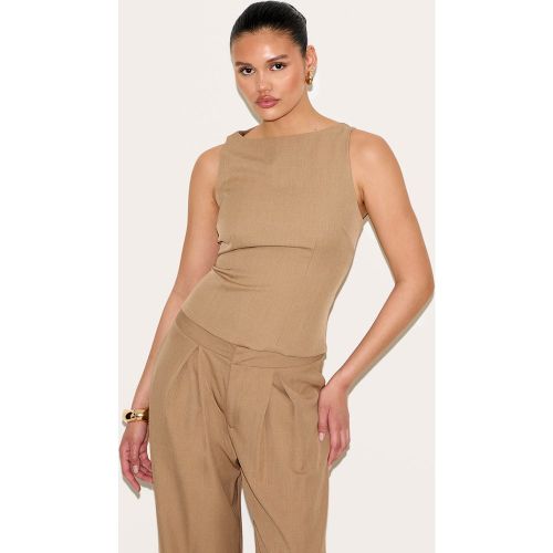 Pantalon de tailleur large tissé - PrettyLittleThing - Modalova