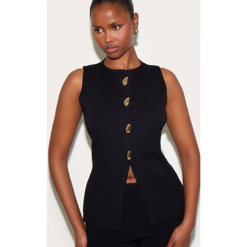 Gilet en maille compacte à boutons - PrettyLittleThing - Modalova
