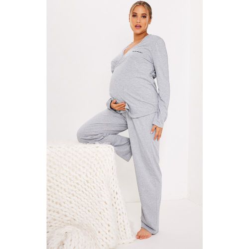 Maternité - Pantalon de pyjama ample chiné - PrettyLittleThing - Modalova