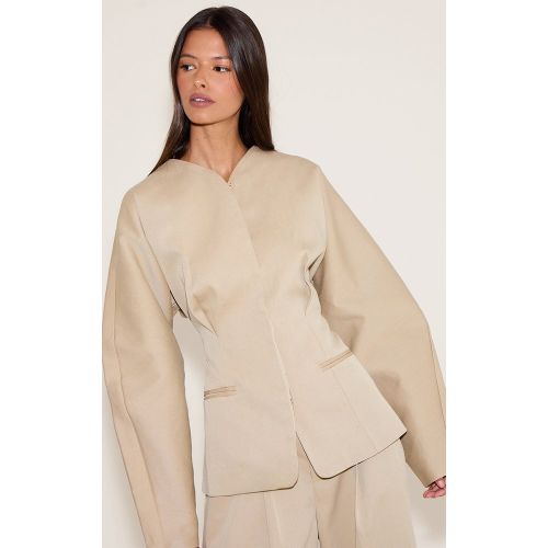 Blazer Premium Tissé Couleur Sans Col et Tailleur | Taille 44 - PrettyLittleThing - Modalova