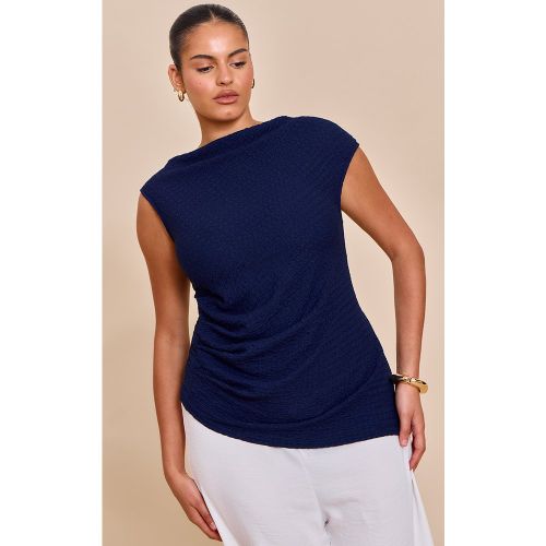 Plus Top long asymétrique texturé froncé - PrettyLittleThing - Modalova