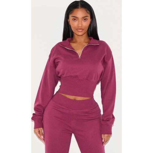 Shape Sweat-shirt court à demi-zip | Taille 34 - PrettyLittleThing - Modalova