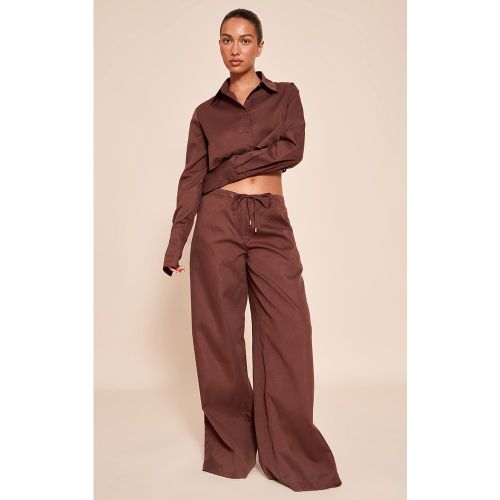 Pantalon droit oversize à cordons ajustables - PrettyLittleThing - Modalova