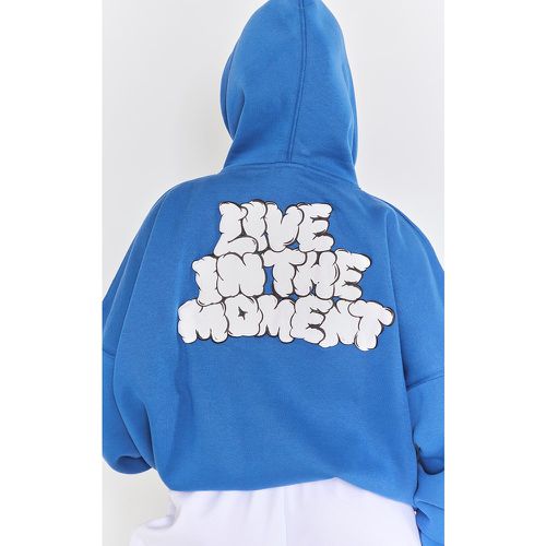 Hoodie oversize imprimé Live In The Moment - PrettyLittleThing - Modalova