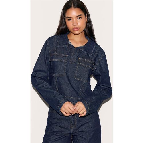 Tall Chemise style rugby en jean à manches longues - PrettyLittleThing - Modalova