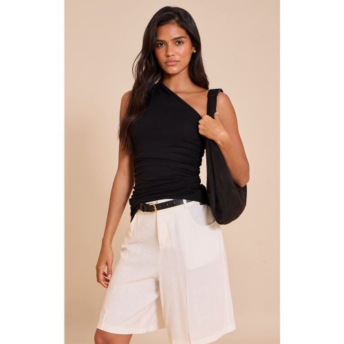 Top long asymétrique sans manches à détails froncés - PrettyLittleThing - Modalova