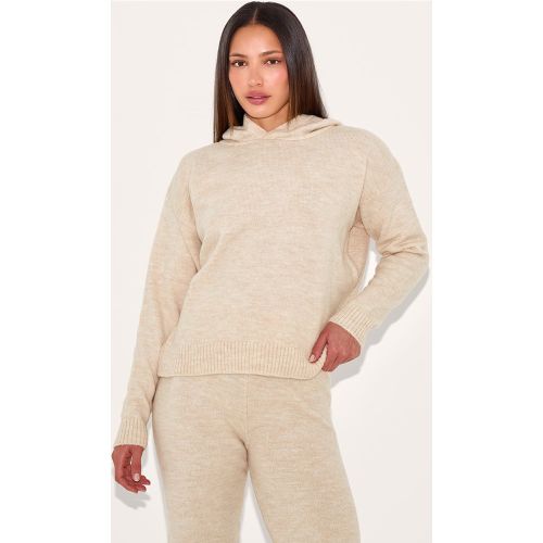 Grand sweat à capuche en maille tricot oversize couleur pierre pour grandes tailles - PrettyLittleThing - Modalova