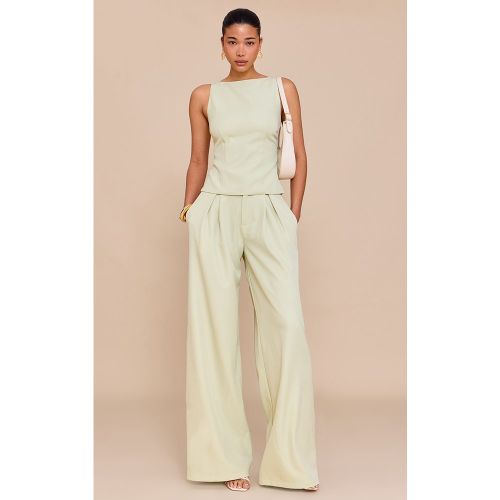 Pantalon de tailleur large tissé - PrettyLittleThing - Modalova