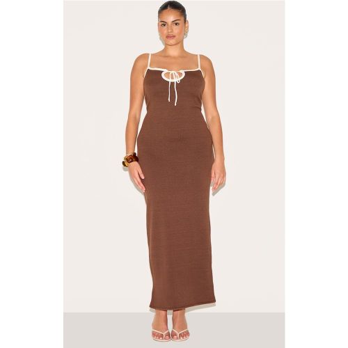 Plus Robe en maille tricot à détails contrastants - PrettyLittleThing - Modalova