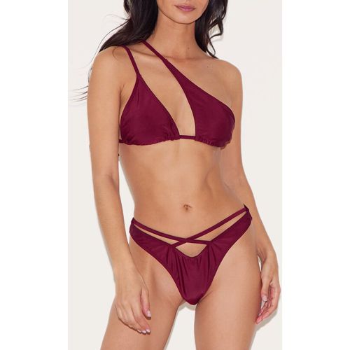 Bas de maillot de bain à brides croisées et taille en V sur le devant - PrettyLittleThing - Modalova