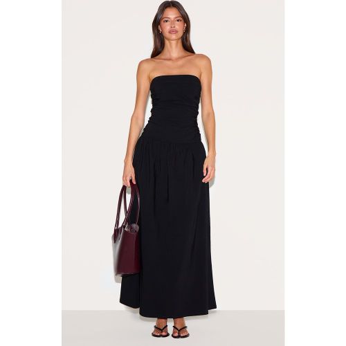 Robe bustier longue tissée stretch froncée - PrettyLittleThing - Modalova