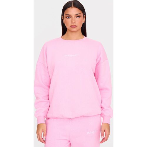 Sweat oversize rose brodé - PrettyLittleThing - Modalova