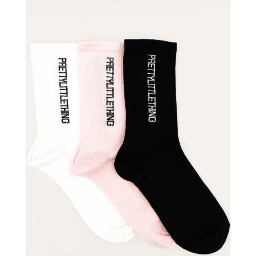 Lot de 3 paires de chaussettes de sport - PrettyLittleThing - Modalova