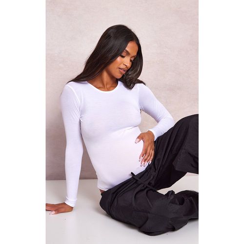 Maternité Top de grossesse ajusté basique à manches longues - PrettyLittleThing - Modalova