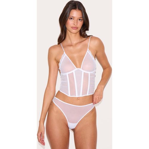 Ensemble de lingerie en mesh à corset - PrettyLittleThing - Modalova