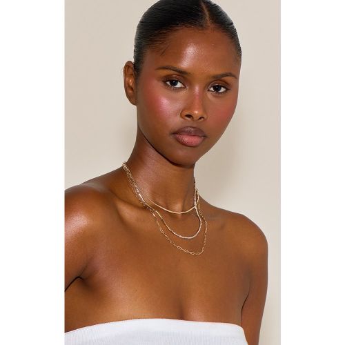 Collier superposé en chaînes fines et strass - PrettyLittleThing - Modalova