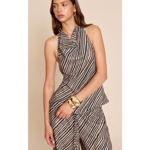 Top long fluide tissé à rayures et dos nu - PrettyLittleThing - Modalova