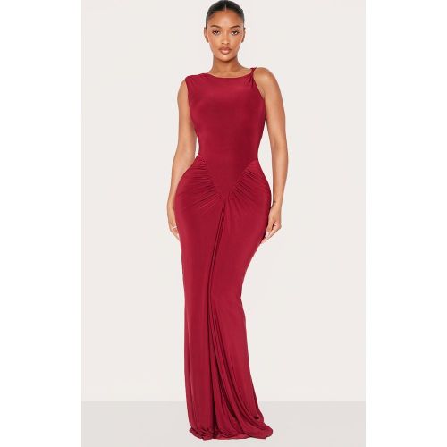 Shape Robe longue sans manches à taille en V froncée | Taille 48 - PrettyLittleThing - Modalova