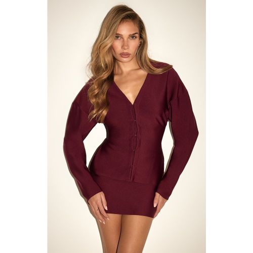 Cardigan de tailleur à agrafes et œillets | Taille 38 - PrettyLittleThing - Modalova