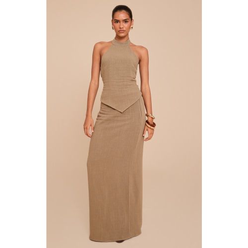 Jupe longue fluide texturée à taille mi-haute - PrettyLittleThing - Modalova