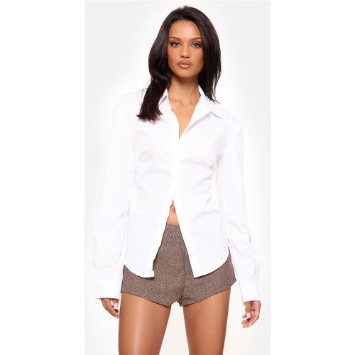 Chemise ajustée blanche à dos ouvert noué | Taille 38 - PrettyLittleThing - Modalova