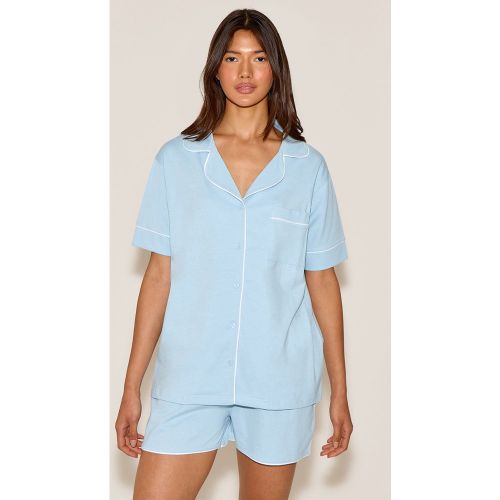Ensemble de pyjama en jersey bleu - PrettyLittleThing - Modalova